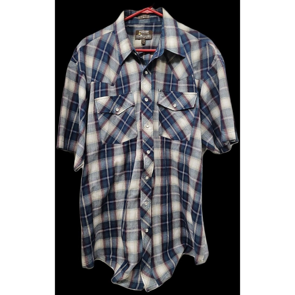 Men's Outlaw Western Wear Shirt Pearlized Button Snaps XLT Tall